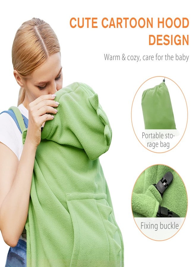 SONARIN Warm Hooded Baby Carrier Cover,Universal Thick Winter Cover for Baby Carrier Windproof Sling Cloak Cape Stroller Covers with Front Pocket for All Seasons(Brown) - Image 5